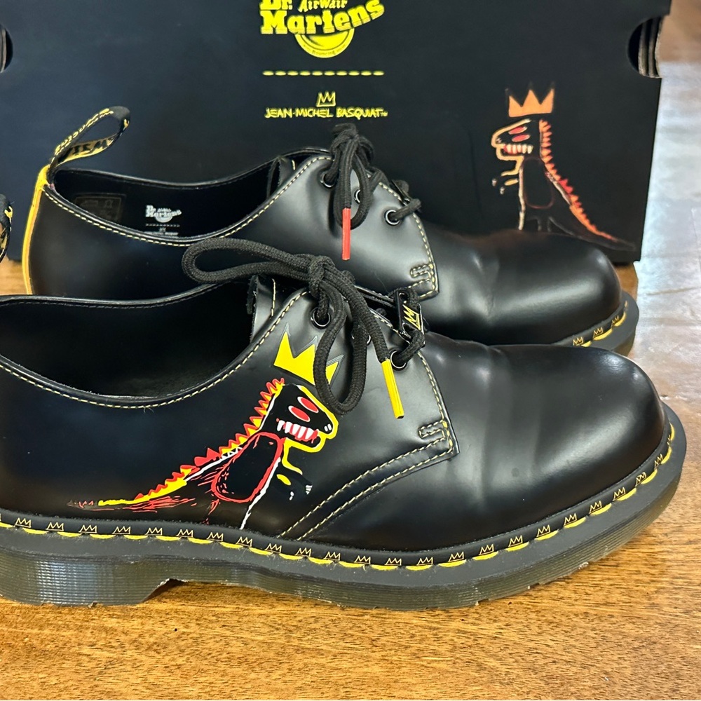 Dr. Martens 1461 Basquiat Dinosaur Pez Derby Oxford Shoes Black